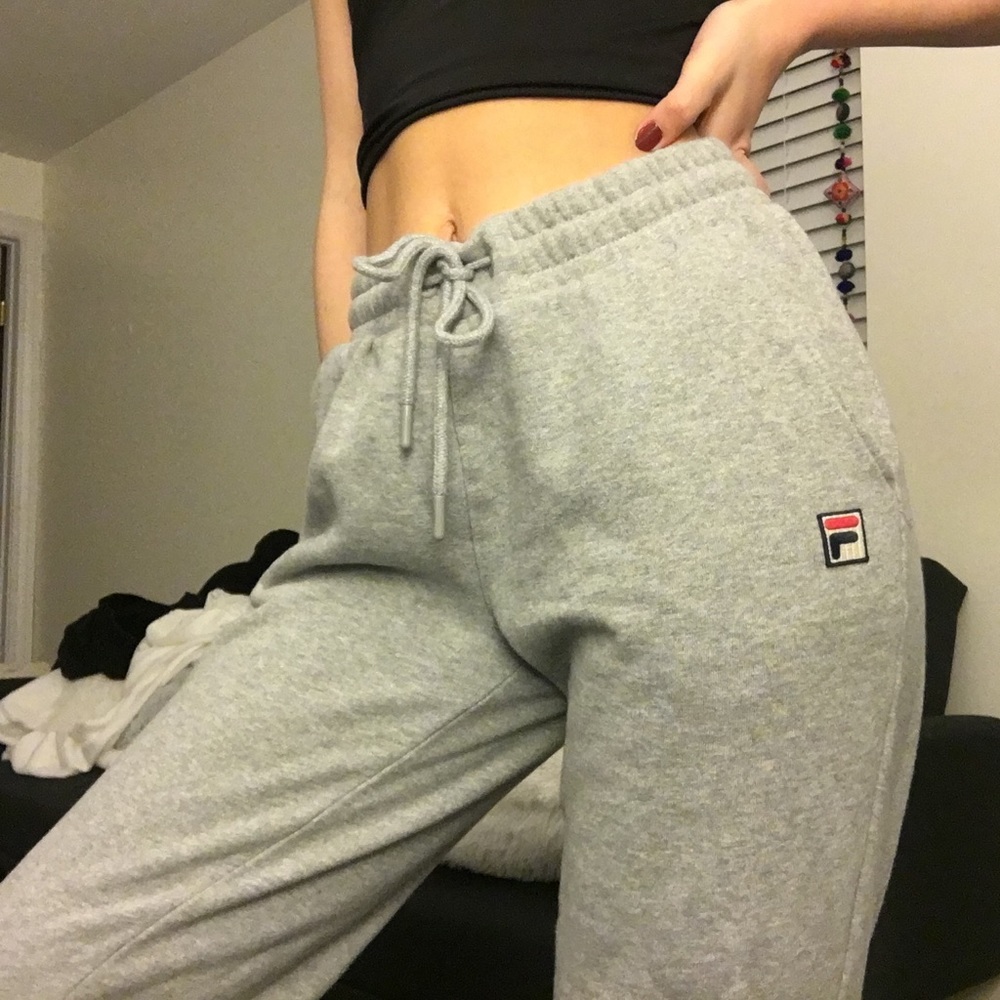 Grey Fila sweat pants